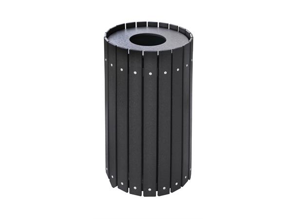 20 Gallon Round Green Line Trash Container-Black SG200180BK